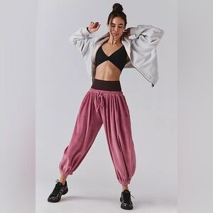 NWT! FP Free People Movement Momentum Velour Pants Sz XS/S/M